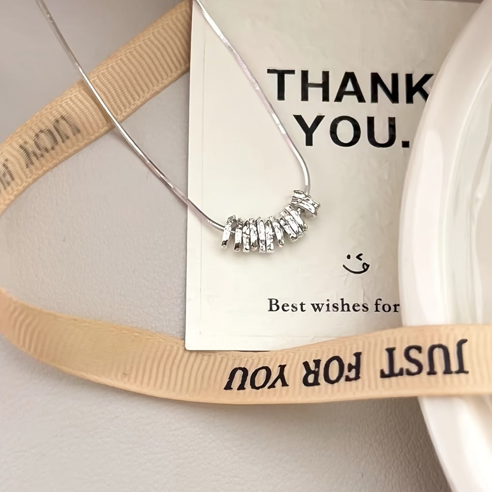 Pendant Necklace - 925 Sterling Silver for Women - Hypoallergenic Elegant Classic , White - product detail view 5