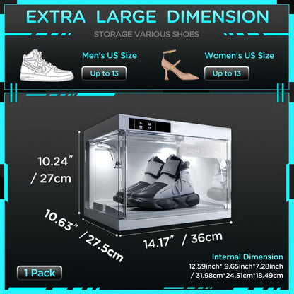 Plastic Clear Stackable Shoe Storage Box with Stackable Design detail image - detail view 4