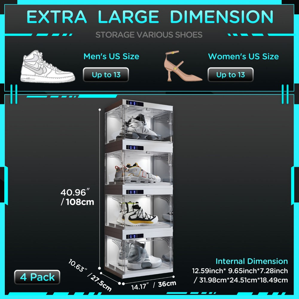 Plastic Clear Stackable Shoe Storage Box with Stackable Design detail image - detail view 6