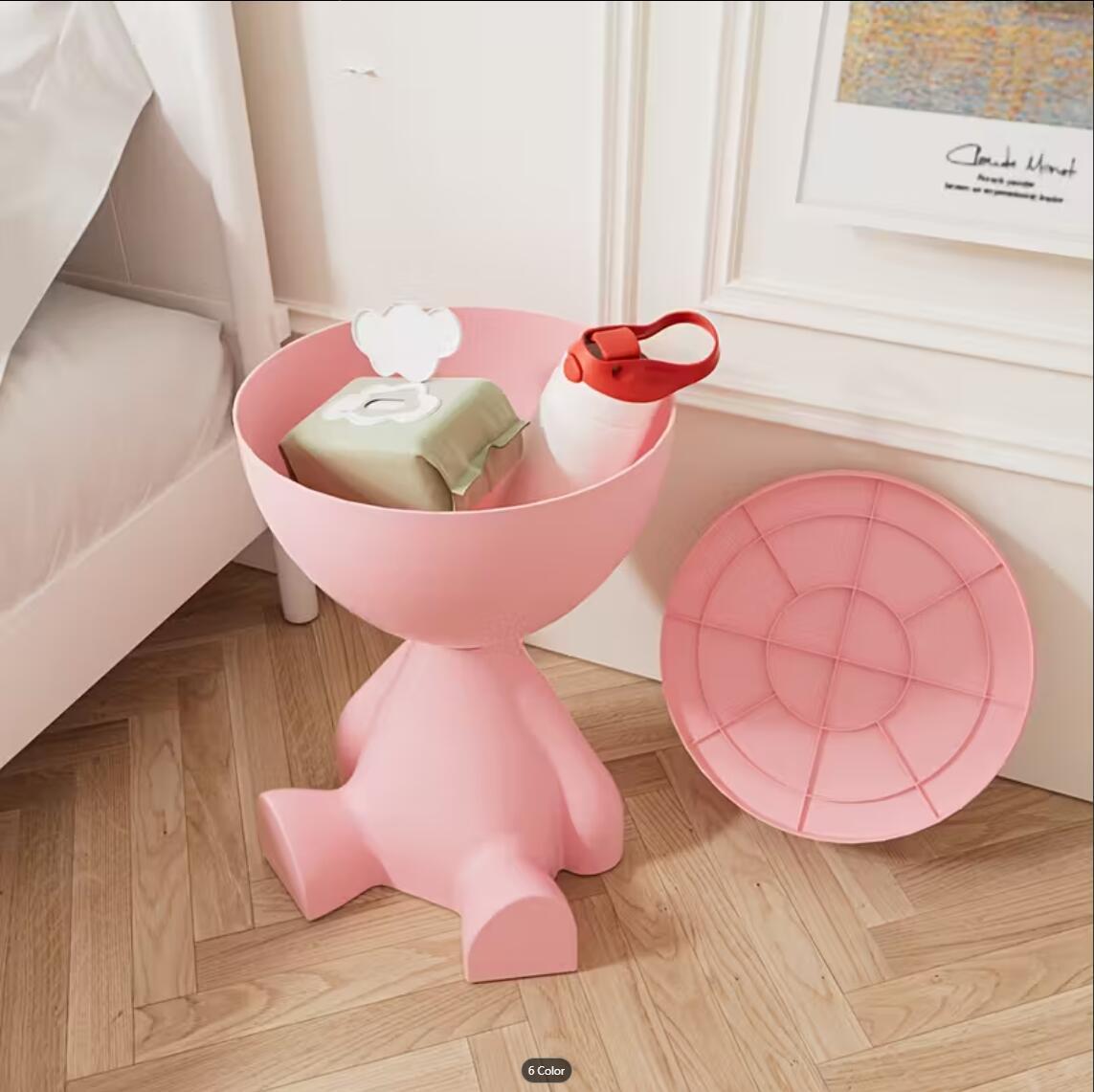 Plastic Nightstand with Cup Holder and Tool-Free Assembly for Bedroom detail image - detail view 11
