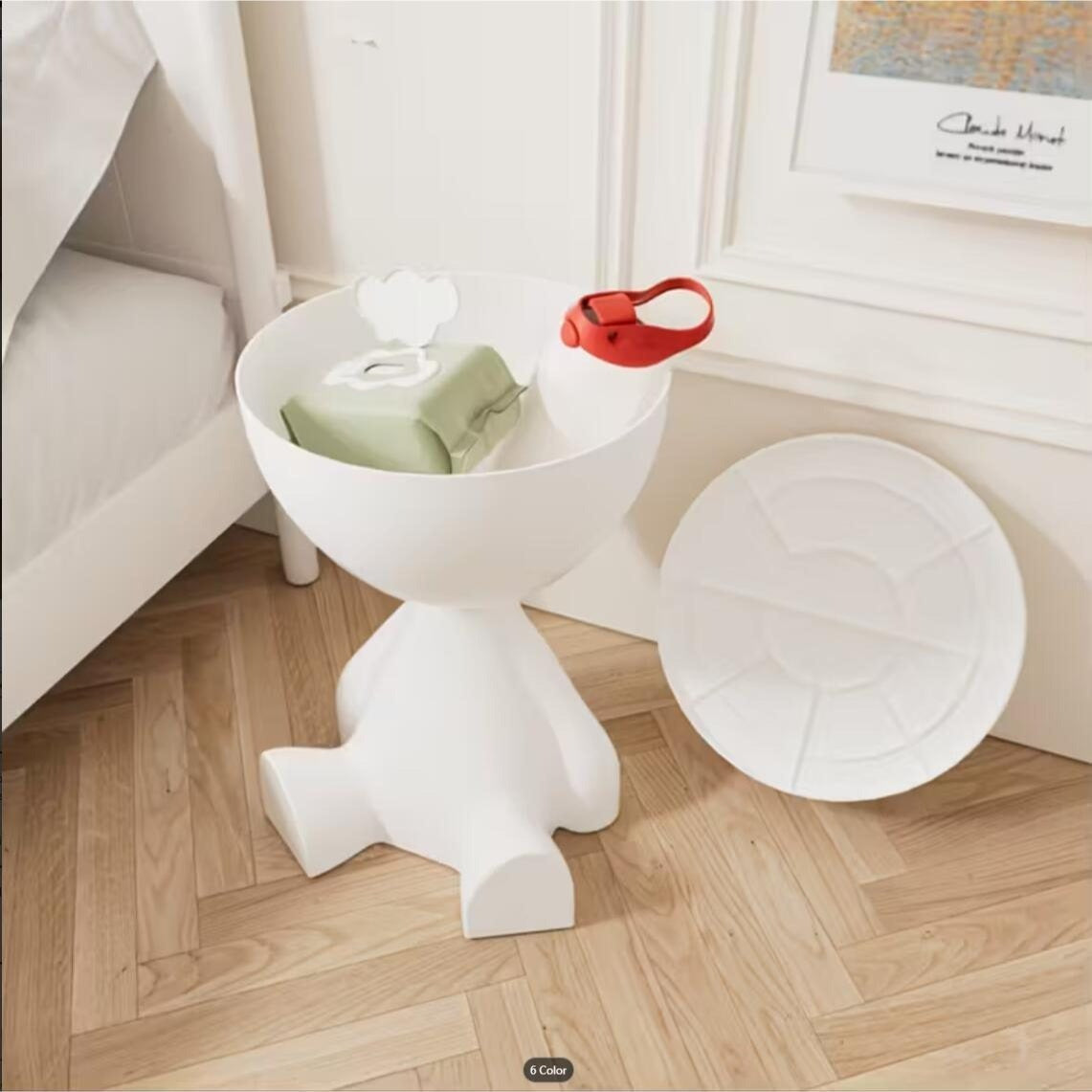 Nightstands shown in the White option