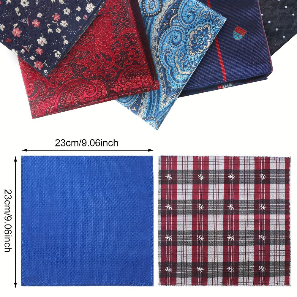 Pocket Squares - for Men 52pcs Bulk Set - Soft Woven Handkerchief Suit Accessories 9x9 Inch - product detail view 2