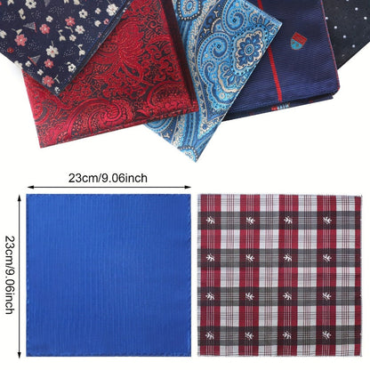 Pocket Squares - for Men 52pcs Bulk Set - Soft Woven Handkerchief Suit Accessories 9x9 Inch - product detail view 2