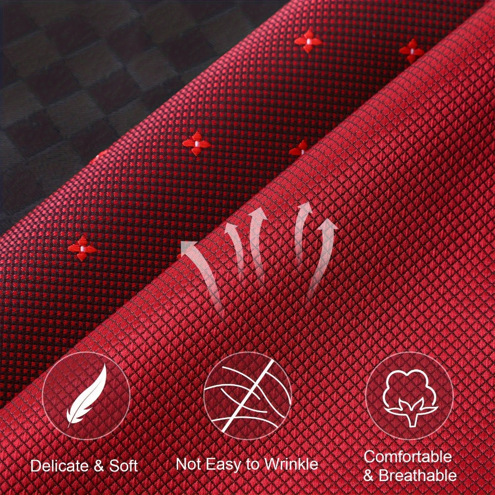 Pocket Squares - for Men 52pcs Bulk Set - Soft Woven Handkerchief Suit Accessories 9x9 Inch - product detail view 4
