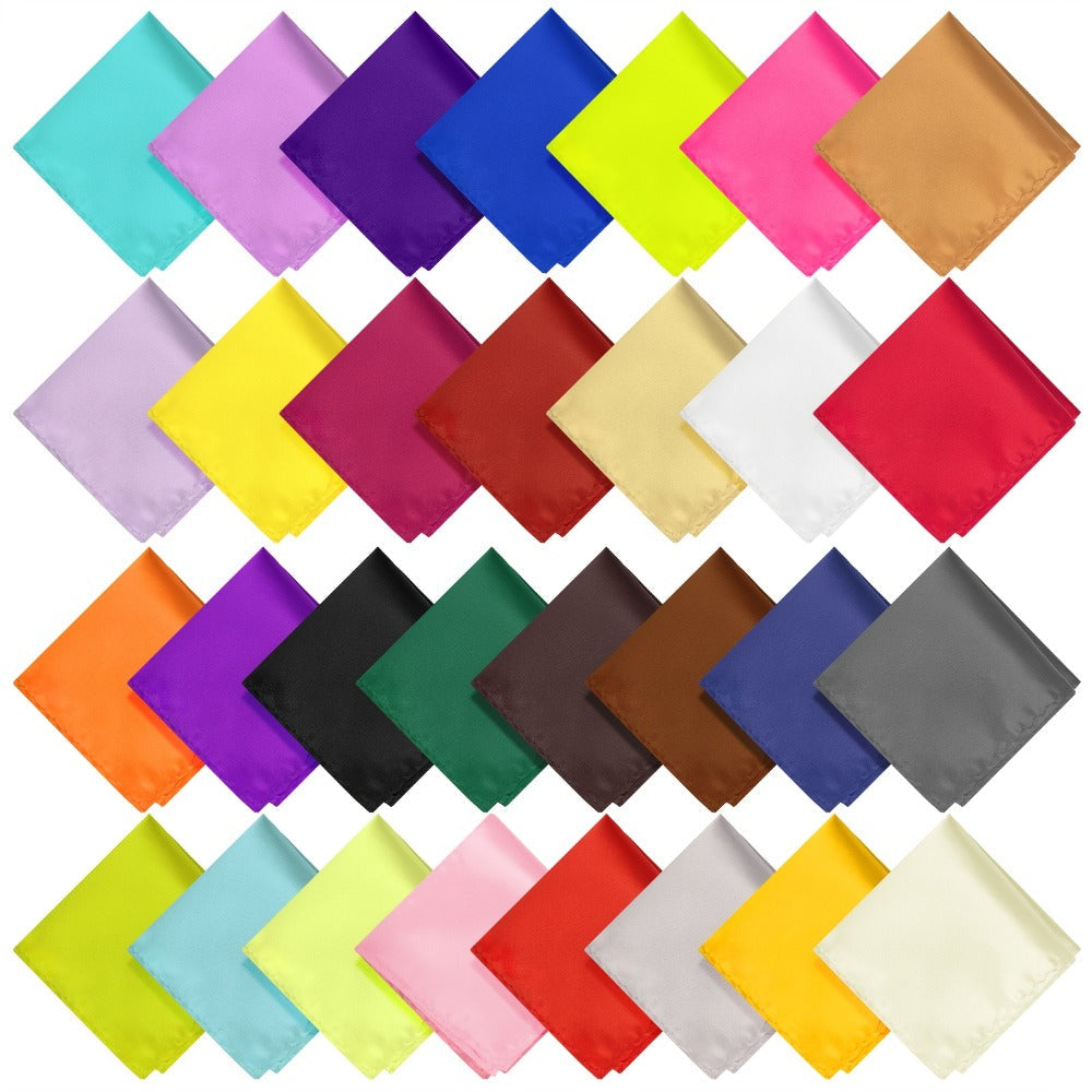 Pocket Squares - Square Set 30 Pack for Men Solid Color Handkerchiefs Soft Quick-Dry Fabric - main product view