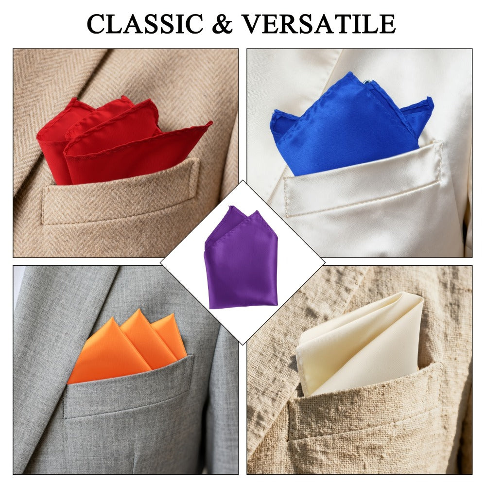 Pocket Squares - Square Set 30 Pack for Men Solid Color Handkerchiefs Soft Quick-Dry Fabric - product detail view 5