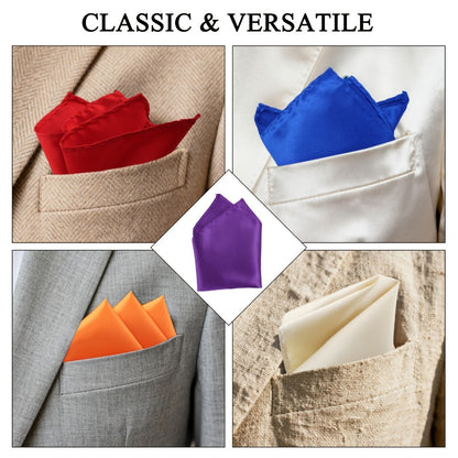Pocket Squares - Square Set 30 Pack for Men Solid Color Handkerchiefs Soft Quick-Dry Fabric - product detail view 5