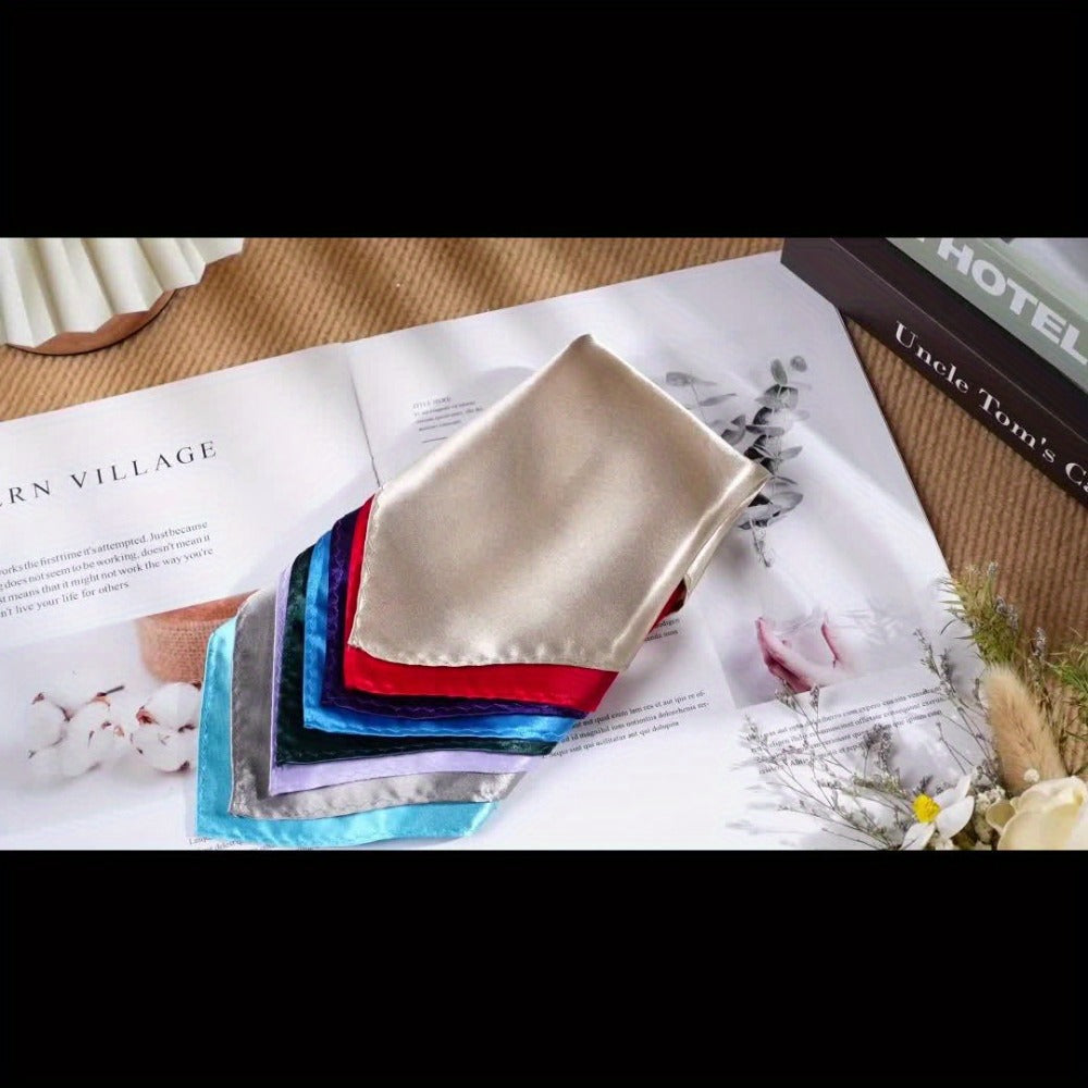 Pocket Squares - Square Set 30 Pack for Men Solid Color Handkerchiefs Soft Quick-Dry Fabric - product detail view 12