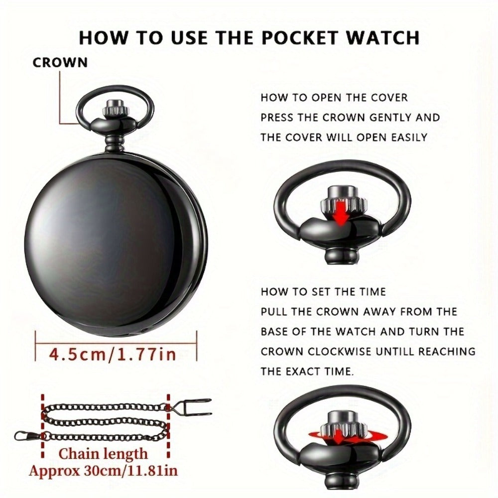 Pocket Watch - Gift Set for Son Quartz Analog with Dad Tool Keychain & Encouraging - product detail view 5