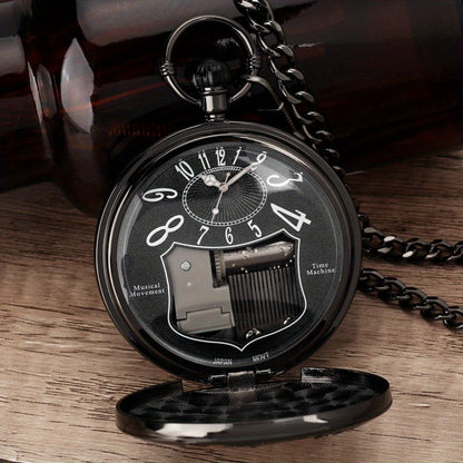 Pocket Watch - Music with Chain Space Series Quartz for Men & Women, Necklace , Unique - product detail view 4