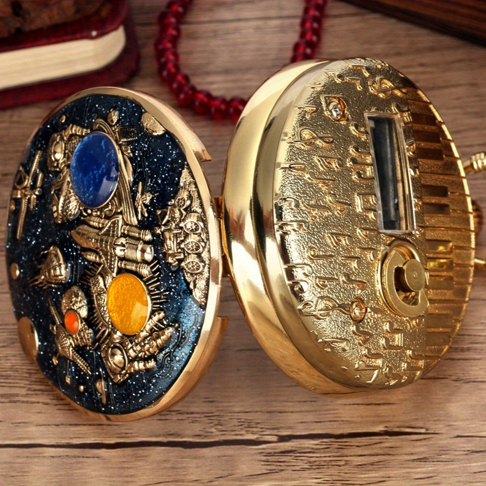 Pocket Watch - Music with Chain Space Series Quartz for Men & Women, Necklace , Unique - product detail view 10
