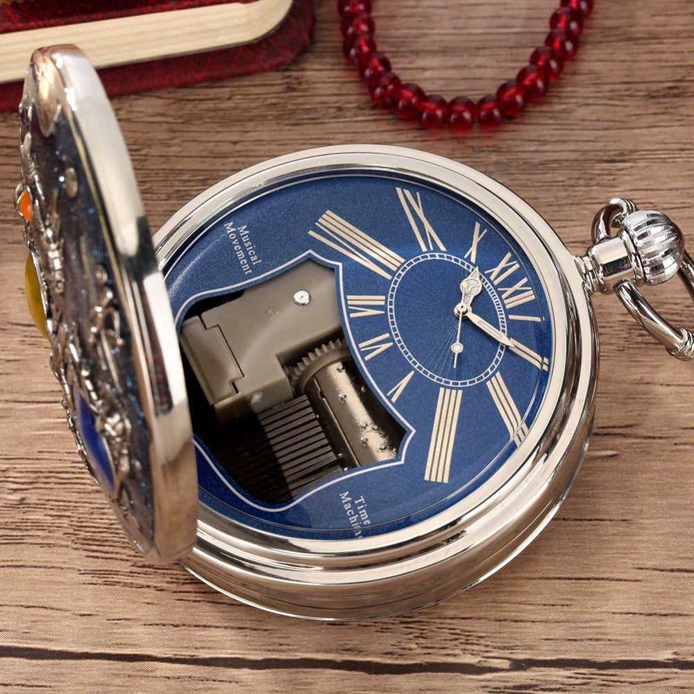 Pocket Watch - Music with Chain Space Series Quartz for Men & Women, Necklace , Unique - product detail view 12