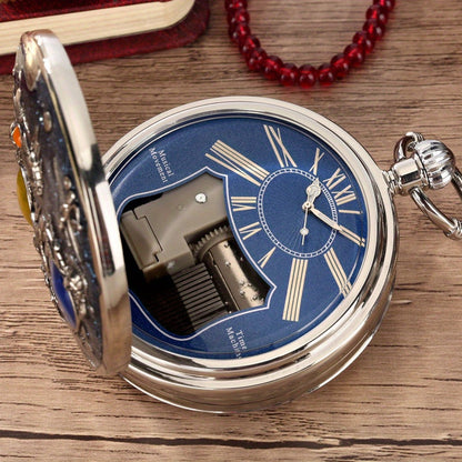 Pocket Watch - Music with Chain Space Series Quartz for Men & Women, Necklace , Unique - product detail view 12