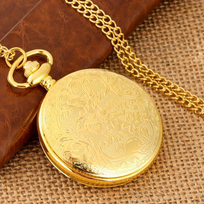 Pocket Watch - Necklace Owl Design Golden Hollow Handicraft Quartz Sweater Chain Pendant - product detail view 6