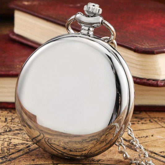 Pocket Watch - Steampunk Necklace Pendant Retro Vintage Quartz Clock Smooth Zinc Alloy - main product view