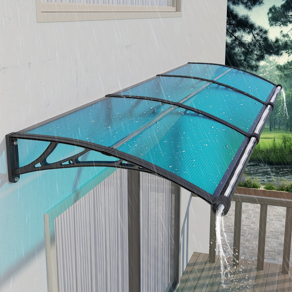 Polycarbonate Door Awning with UV Protection and Multiple Color Options for Patio detail image - detail view 11