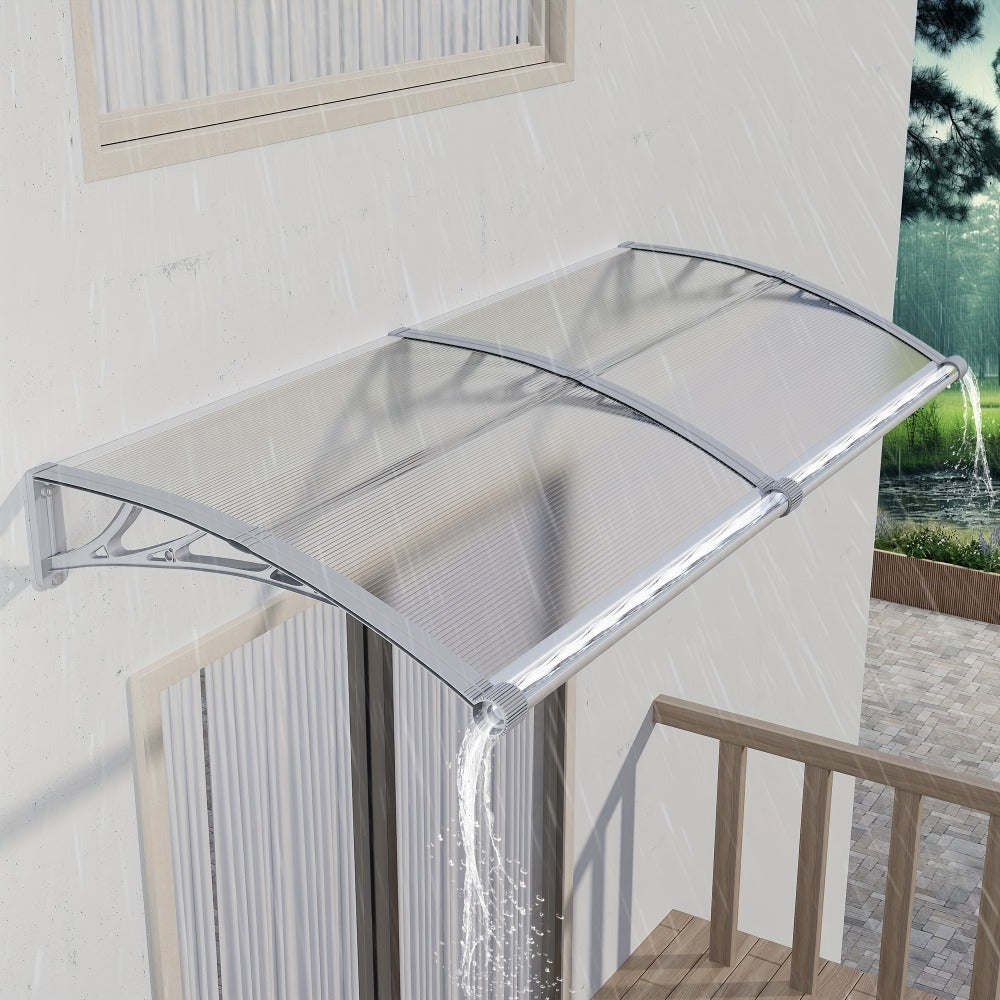 Polycarbonate Door Awning with UV Protection and Multiple Color Options for Patio detail image - detail view 16
