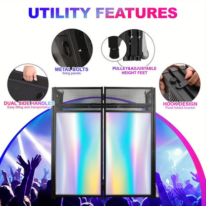 Portable DJ Booth, Portable, 5 inch, Facade for Supporting And Screening Dj Controllers detail image