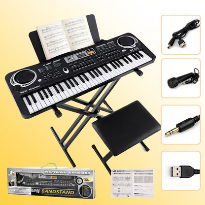 Portable Electronic Keyboard, I4250US, USB, Portable, 61-Key, Piano, Mic for Beginner detail image - detail view 3