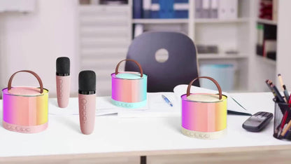 Portable Karaoke Speaker with 2 Wireless Mics, LED Lights and TWS detail image - detail view 10