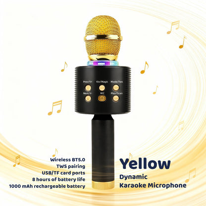Portable Karaoke System shown in the Pro-Yellow option