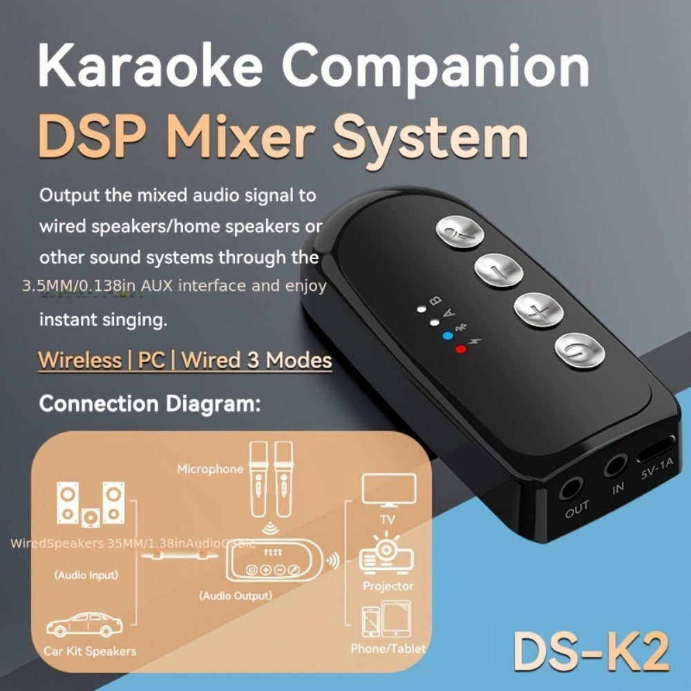 Portable Karaoke System, Stereo, RGB, Wireless, VAORLO, DS-K2, Machine for Parties detail image - detail view 11
