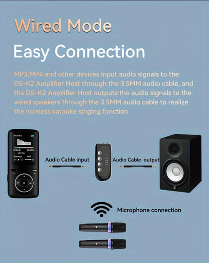 Portable Karaoke System, Stereo, RGB, Wireless, VAORLO, DS-K2, Machine for Parties detail image - detail view 18