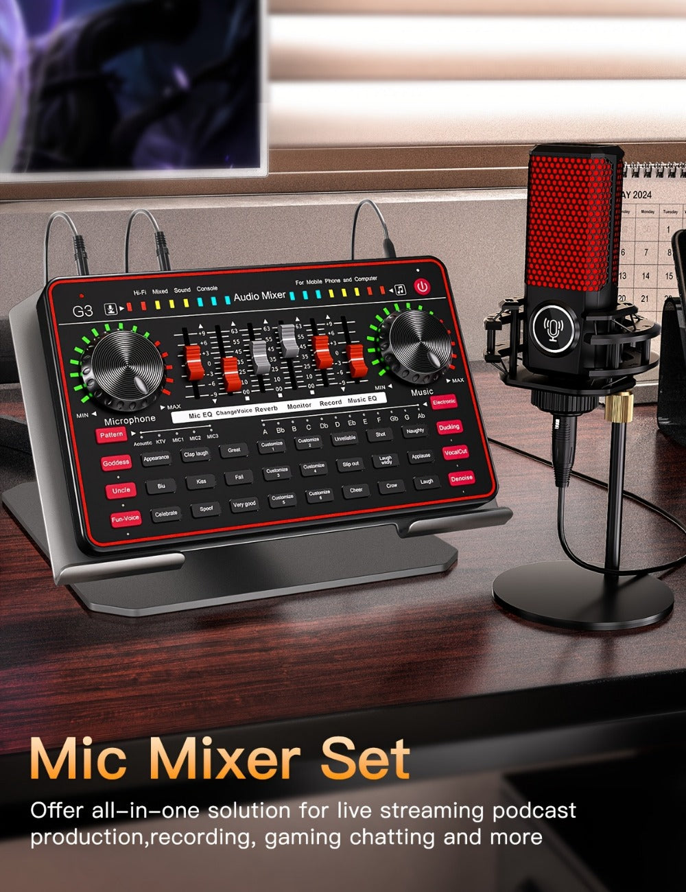 Portable Karaoke System, Wireless, USB, Podcast, Influencer, KOL for Parties and Karaoke detail image - detail view 12