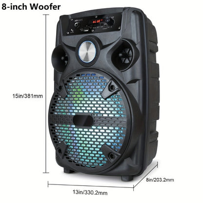 Portable PA Speaker, 15-inch Woofer, Sound Activated, Remote Control, Wireless for Parties detail image - detail view 6
