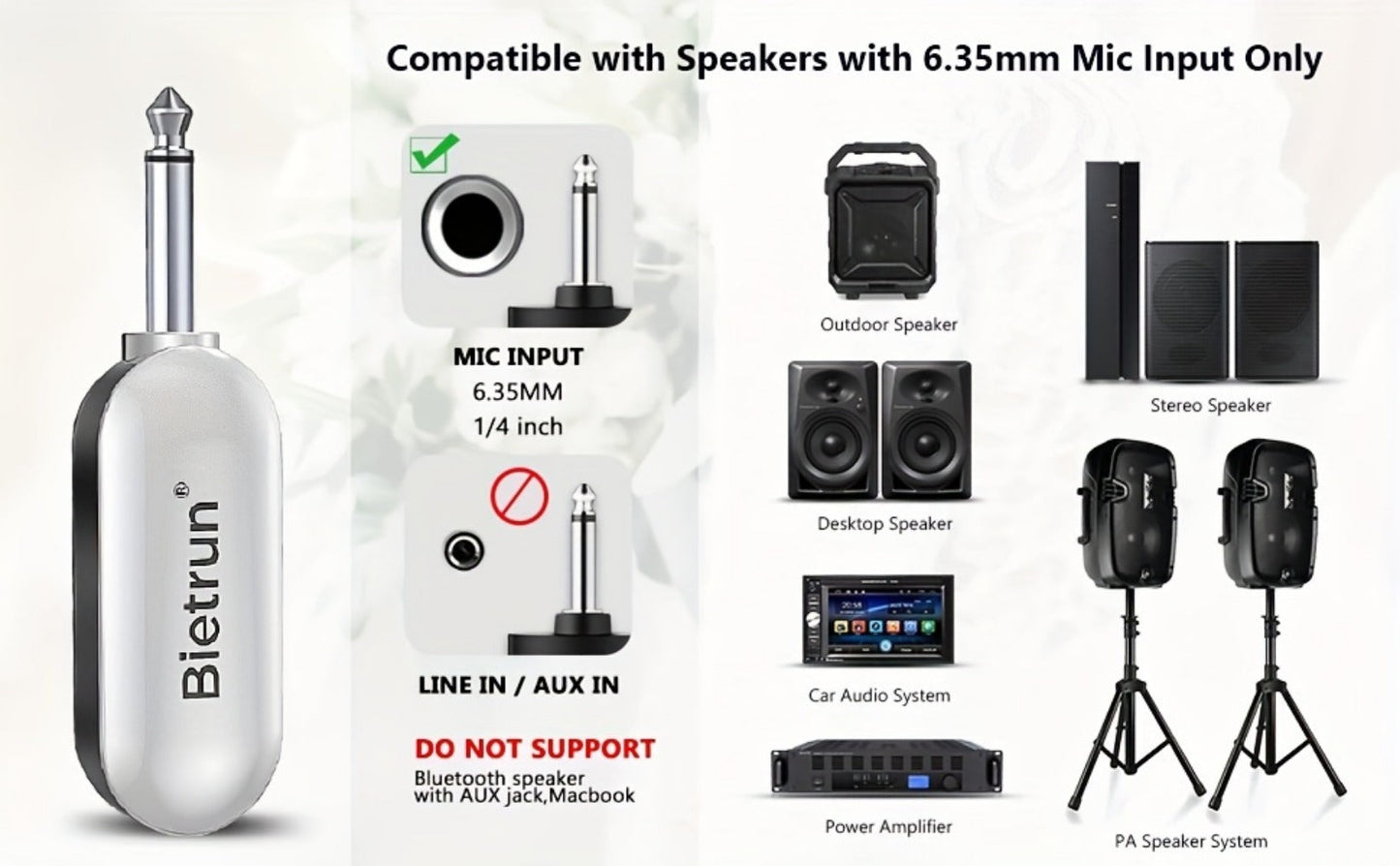 Portable PA Speaker, 165ft, Wireless, USB, Microphone, Headset for Parties and Karaoke detail image - detail view 12