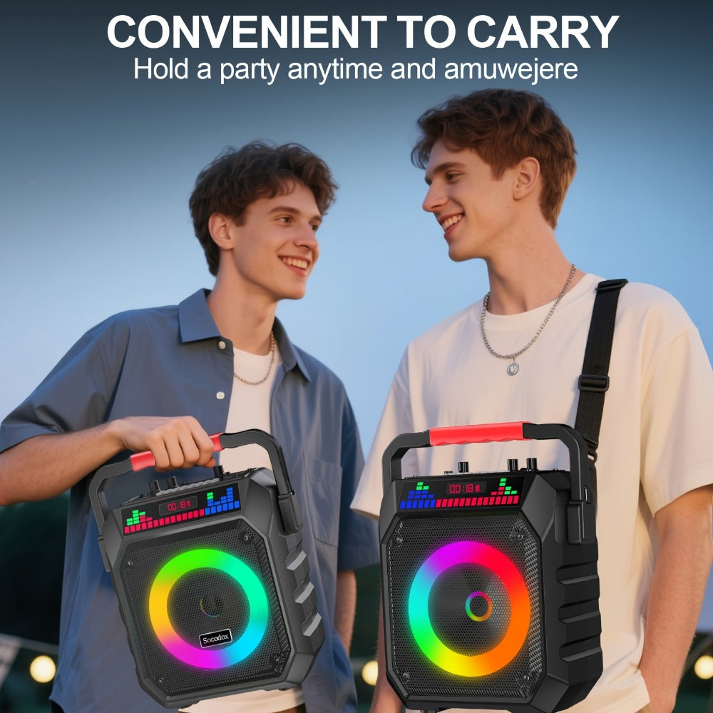 Portable PA Speaker, 20W, Wireless, USB, Karaoke, System, Featuring for Parties detail image