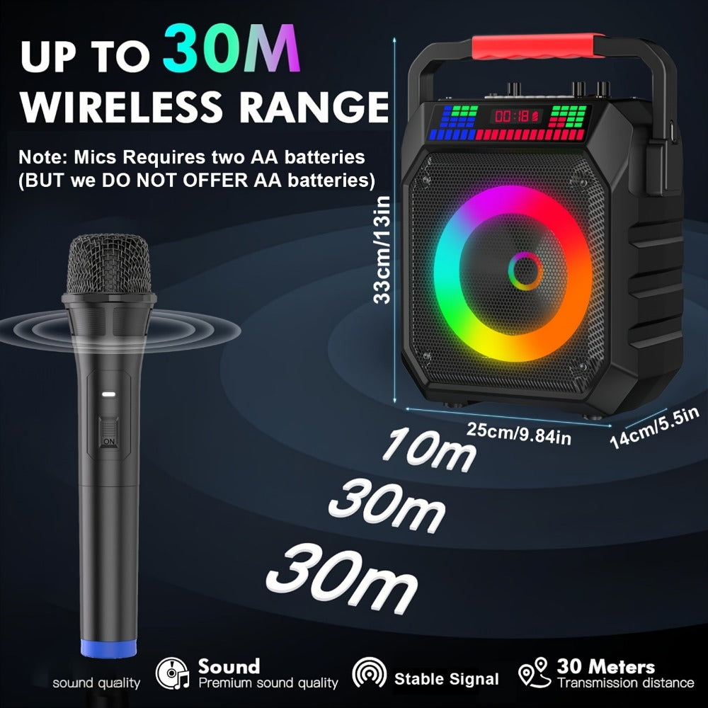 Portable PA Speaker, 20W, Wireless, USB, Karaoke, System, Featuring for Parties detail image - detail view 5