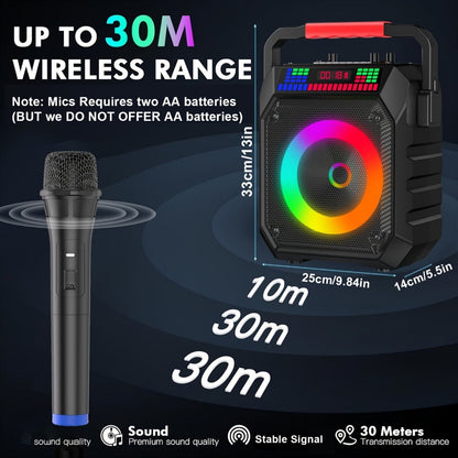 Portable PA Speaker, 20W, Wireless, USB, Karaoke, System, Featuring for Parties detail image - detail view 5