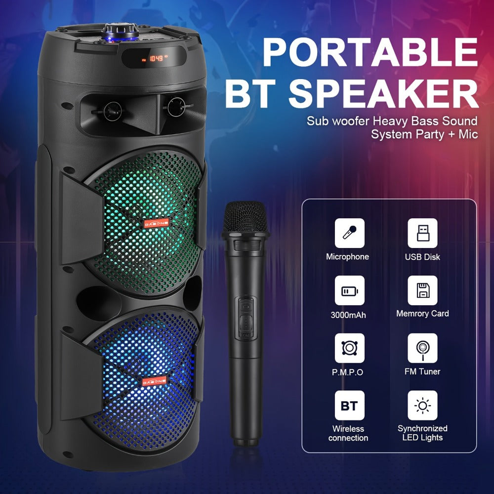 Portable PA Speaker, 59cm, Remote Control, Bluetooth, Dual, Karaoke for Parties detail image - detail view 4