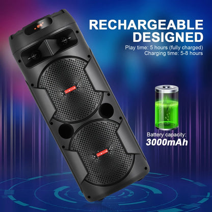 Portable PA Speaker, 59cm, Remote Control, Bluetooth, Dual, Karaoke for Parties detail image - detail view 6