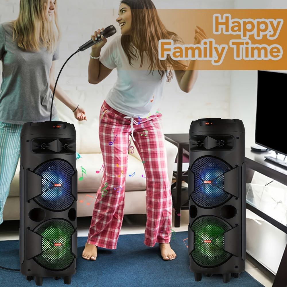 Portable PA Speaker, 59cm, Remote Control, Bluetooth, Dual, Karaoke for Parties detail image - detail view 8