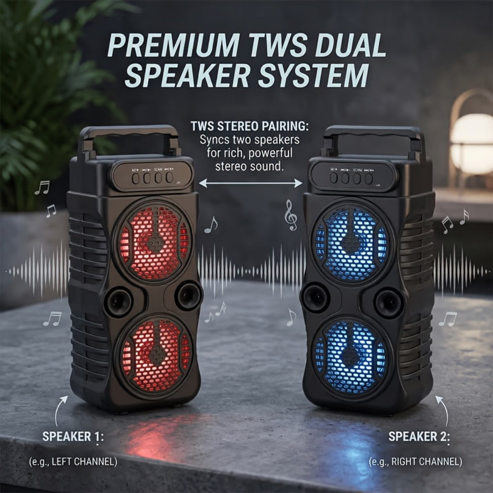 Portable PA Speaker, 8800W, RGB, Bluetooth, Wireless for Parties and Karaoke detail image - detail view 6