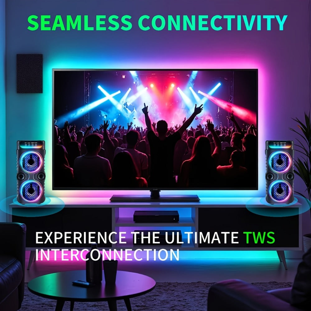 Portable PA Speaker, 8800W, RGB, Bluetooth, Wireless for Parties and Karaoke detail image - detail view 7