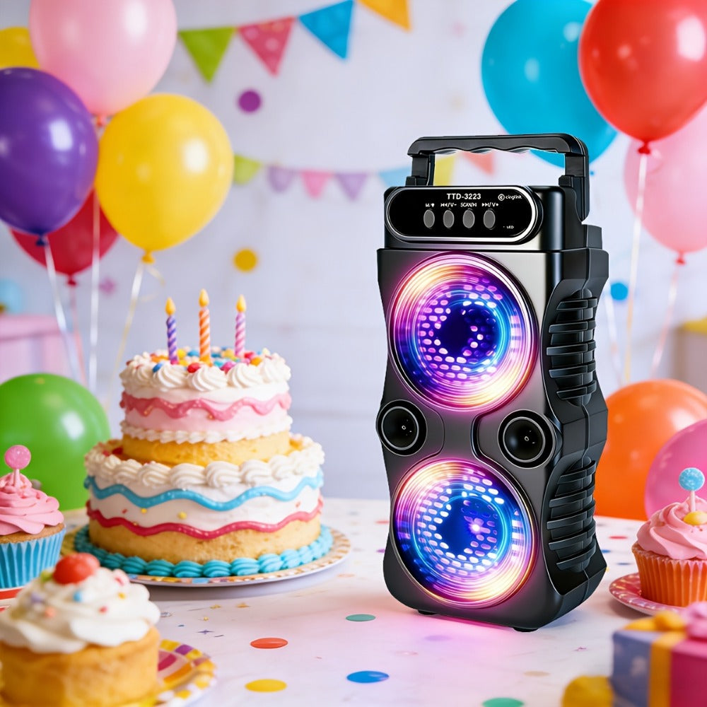 Portable PA Speaker, 8800W, RGB, Bluetooth, Wireless for Parties and Karaoke detail image - detail view 8