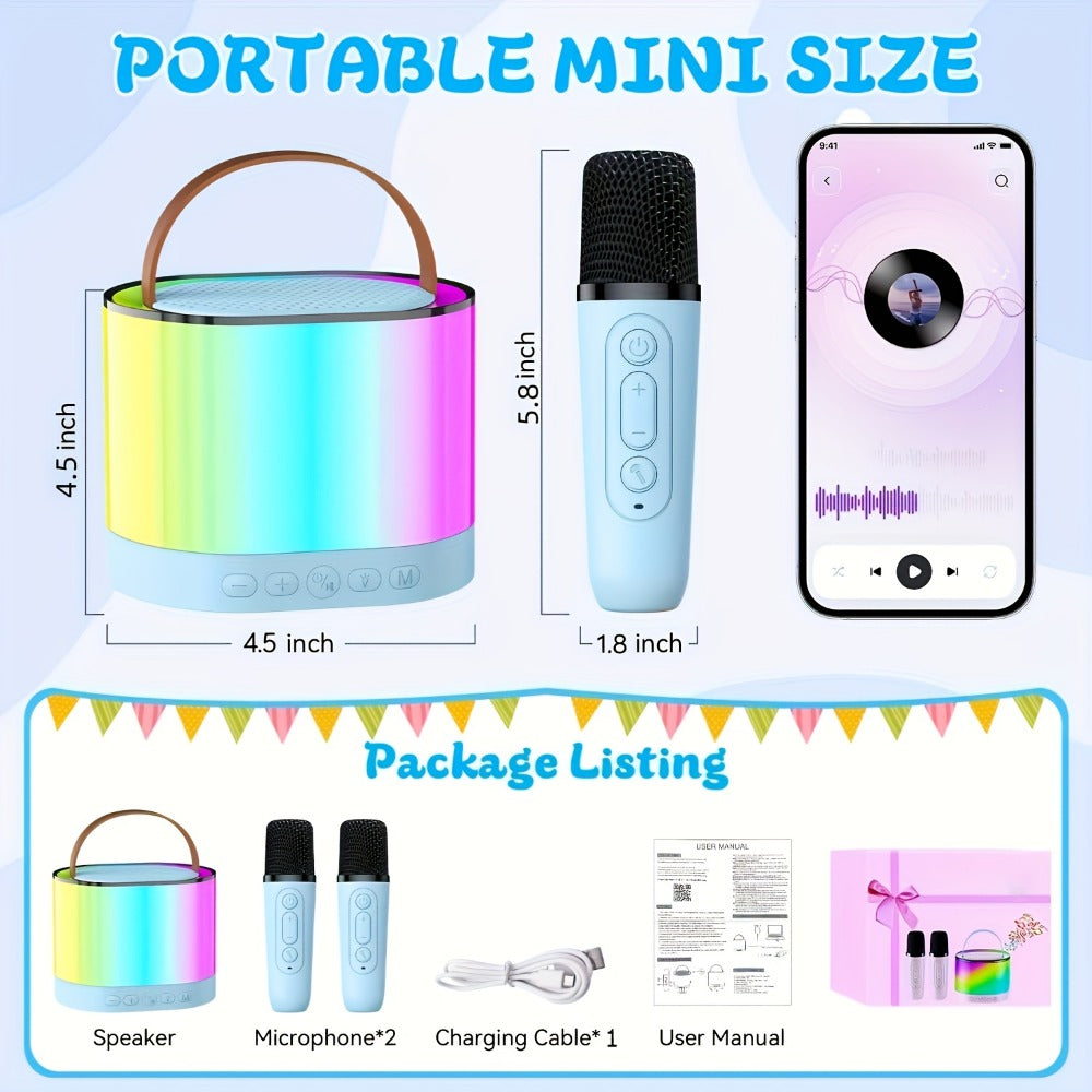 Portable PA Speaker, Blue Upgraded Version, Wireless, USB-C, Mini, Karaoke, Machine detail image - detail view 11