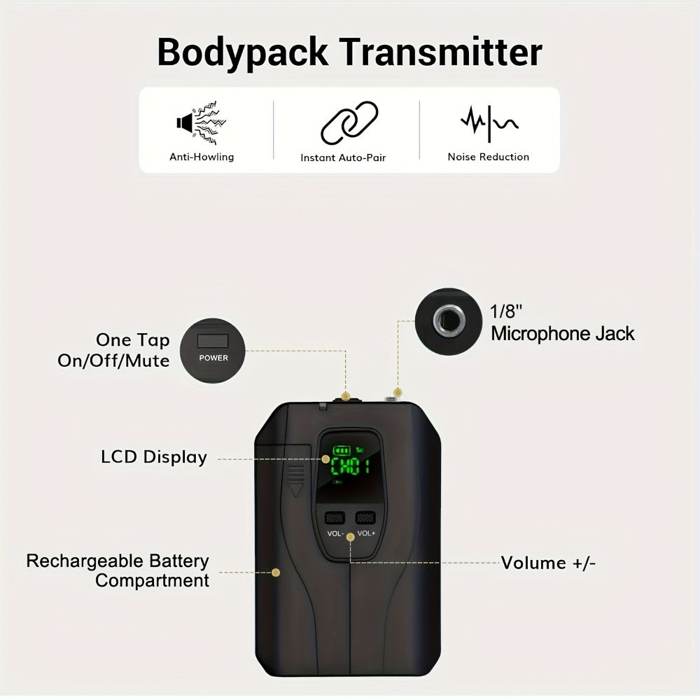 Portable PA Speaker, Dual Wireless, Wireless, Rechargeable, Dual, Lapel/Lavalier detail image - detail view 5
