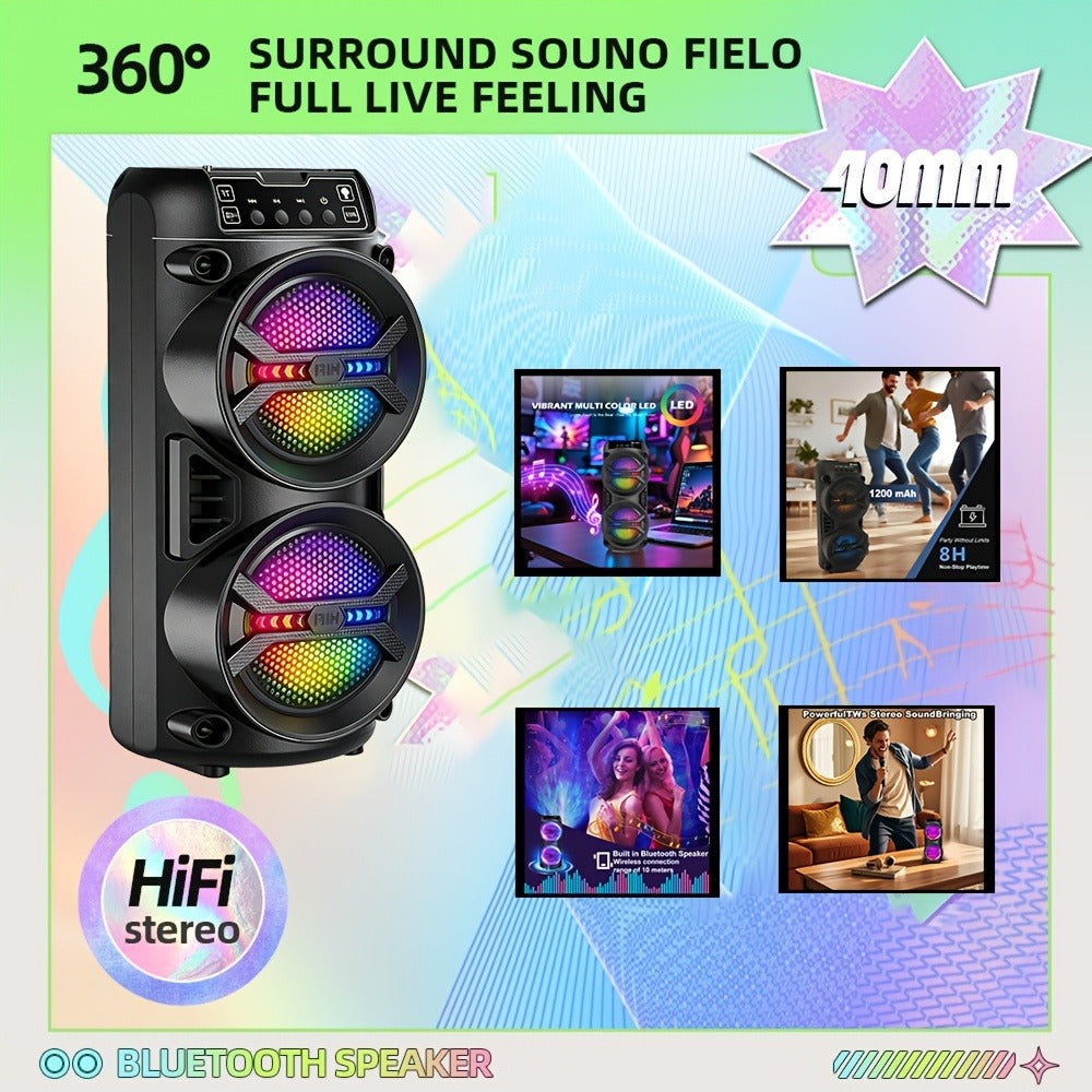 Portable PA Speaker, Dynamic, RGB, Wireless, Peak, 6500W for Parties and Karaoke detail image - detail view 7