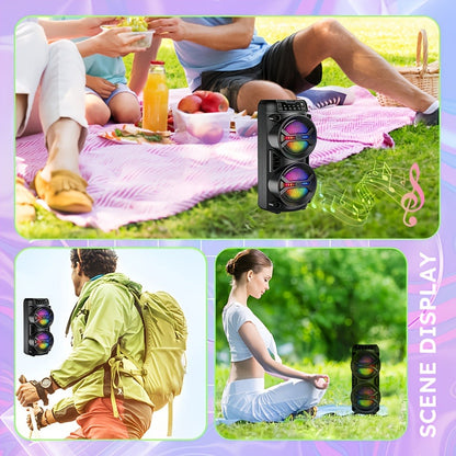 Portable PA Speaker, Dynamic, RGB, Wireless, Peak, 6500W for Parties and Karaoke detail image - detail view 9
