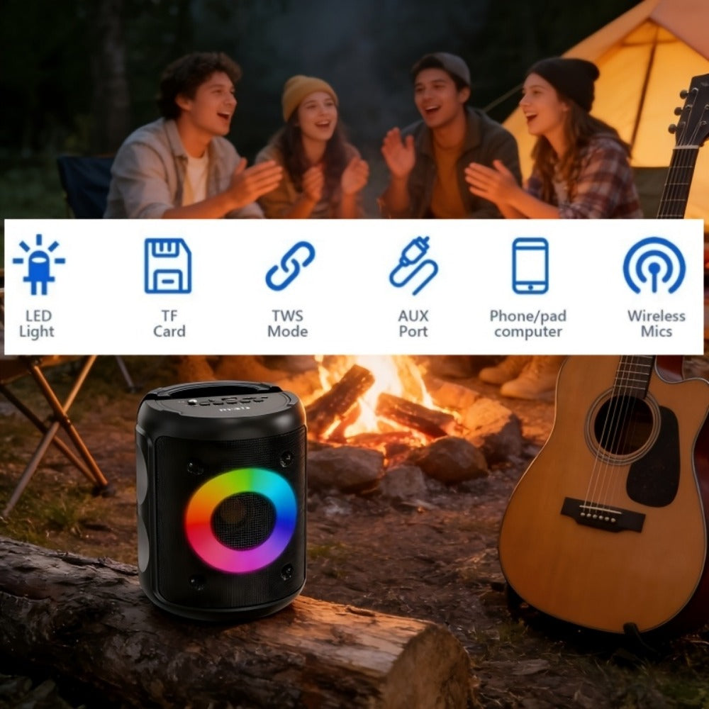Portable PA Speaker, HY-312 Portable, Wireless, USB-C, HY-312, Karaoke, System for Parties detail image - detail view 6