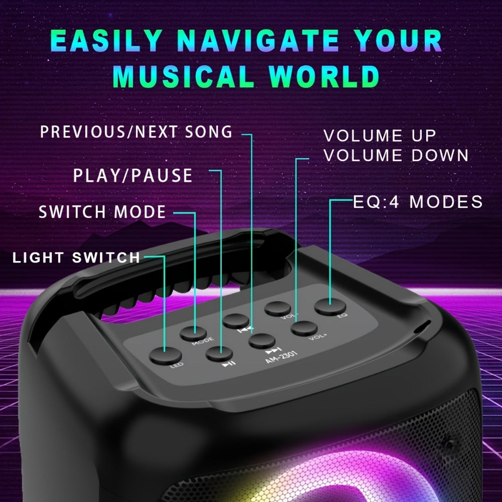 Portable PA Speaker, Karaoke Party, RGB, Wireless, Karaoke, Party for Parties and Karaoke detail image - detail view 6