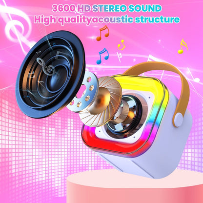 Portable PA Speaker, pink color, Bluetooth, Wireless, Unicorn, Karaoke for Parties detail image - detail view 4