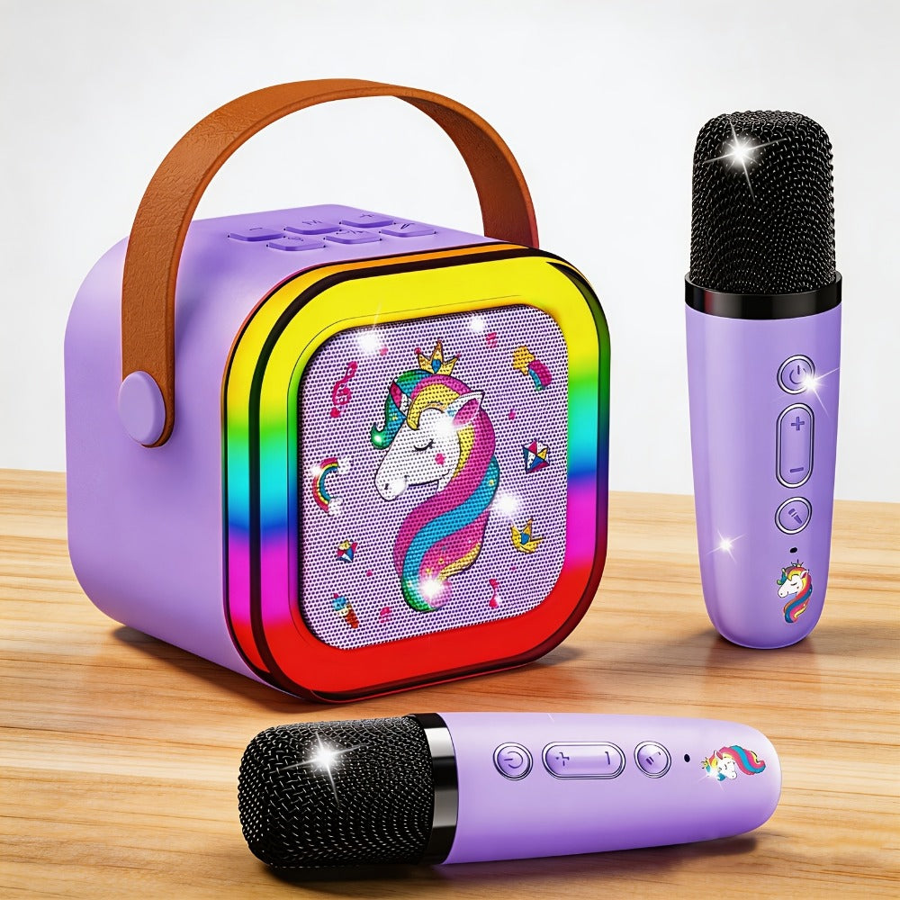 Portable PA Speaker, pink color, Bluetooth, Wireless, Unicorn, Karaoke for Parties detail image - detail view 7