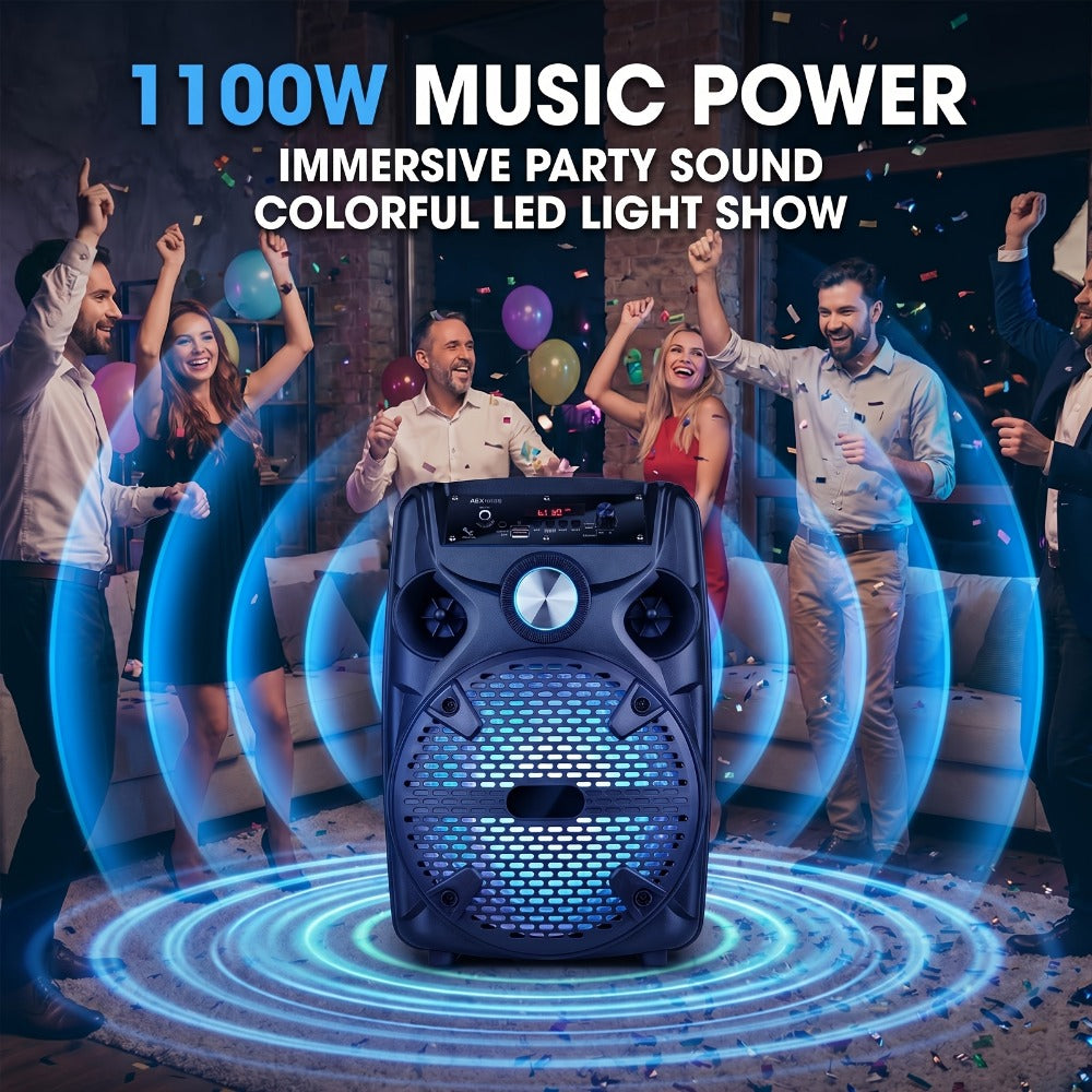 Portable PA Speaker, Rechargeable, Bluetooth, Wireless, 1100W, Subwoofer for Parties detail image - detail view 5