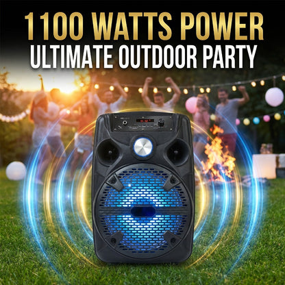 Portable PA Speaker, Rechargeable, Bluetooth, Wireless, 1100W, Subwoofer for Parties detail image - detail view 7