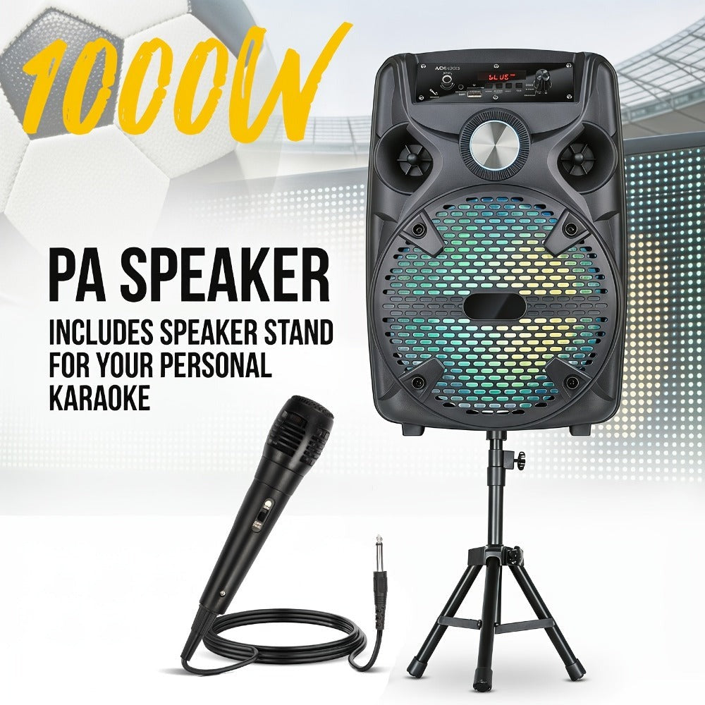 Portable PA Speaker, Remote Control, Wireless, Indoor/Outdoor for Parties and Karaoke detail image - detail view 3
